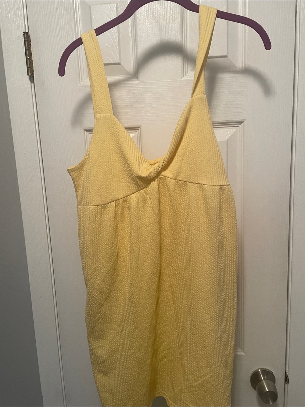 O'Neill Pale Yellow Twist-Front Sundress
